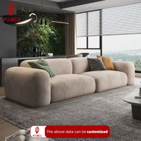 Fabricante profesional Sofá en forma de L Sala de estar Muebles Piso Terciopelo 3 plazas Modular Sofá seccional Juego de sofá