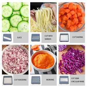 New 6 in 1 <b>Vegetable</b> Chopper Slicer Shredder Potato Onion Chopper Manual Multifunctional <b>Vegetable</b> and <b>Fruit</b> Cutter - Product Image 5