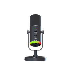 Microphone capacitif de bureau sans fil YU7 <span class=keywords><strong>Micro</strong></span> USB RGB - Réduction de bruit professionnelle - Convient pour le streaming et les jeux - Product Image 1