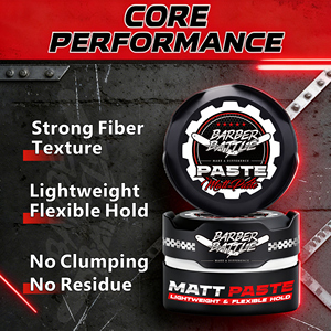 BARBERBATTLE Marque Privée 150g Pâte Coiffante Mate à Base d'Eau pour <span class=keywords><strong>Cheveux</strong></span>, Personnalisable avec Votre Logo - Product Image 3