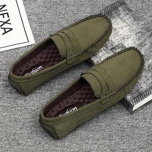 <span class=keywords><strong>Scarpe</strong></span> da Uomo Cucite a Mano <span class=keywords><strong>in</strong></span> Velluto e Pelle, Antiscivolo, Suola Morbida, Facili da Indossare e Togliere, per Business, Tempo Libero e Pendolarismo - Product Image 1