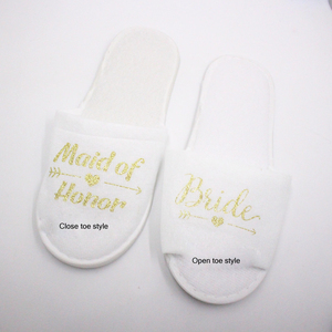 Pijamas <span class=keywords><strong>de</strong></span> boda <span class=keywords><strong>de</strong></span> J-328, zapatillas <span class=keywords><strong>de</strong></span> dama <span class=keywords><strong>de</strong></span> <span class=keywords><strong>honor</strong></span> desechables baratas para invitados <span class=keywords><strong>de</strong></span> hotel - Product Image 3
