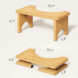 Disposable Toilet <b>Stool</b> Children's Foldable Footrest with Non-slip Squat Design Wooden Bathroom Step <b>Stool</b> - Product Image 2