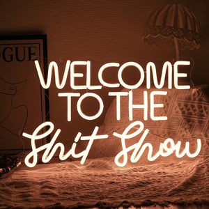 ป้ายไฟนีออนแบบกำหนดเองยินดีต้อนรับสู่ป้ายนีออนป้ายโลโก้ไฟ LED แบบกำหนดเองสำหรับห้องนอนวันเกิดปาร์ตี้ตกแต่งป้ายนีออน - Product Image 1