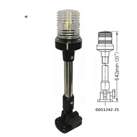 Lampe de navigation LED pour bateau marin 12V Lampe d'ancre arrière blanche à 360 degrés Lampe de navigation réglable tout autour