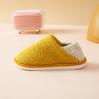 Ensemble automne-hiver avec pantoufles en coton à semelle épaisse antidérapante, pantoufles en fourrure bouclée longue et moelleuse, pantoufles en fourrure pour couple