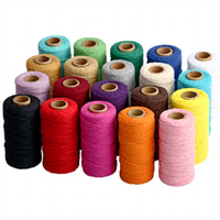 Wholesale 3mm 300g 100% Cotton Custom Color Macrame Plied and Core Spun Rope Yarn for DIY Handmade Wedding Decor