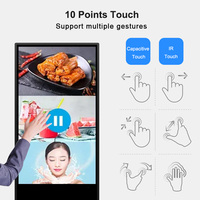 Écran Publicitaire Tactile Intérieur HDFocus de 32 à 75 Pouces, Kiosque Totem LCD pour Centres Commerciaux, Affichage Numérique avec CMS Cloud
