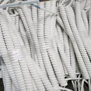 Cable Espiral Blanco de PU, 2 Núcleos, Conductor de Cobre, Cable de Alimentación Industrial de Bajo Voltaje, Cable en Espiral - Product Image 2