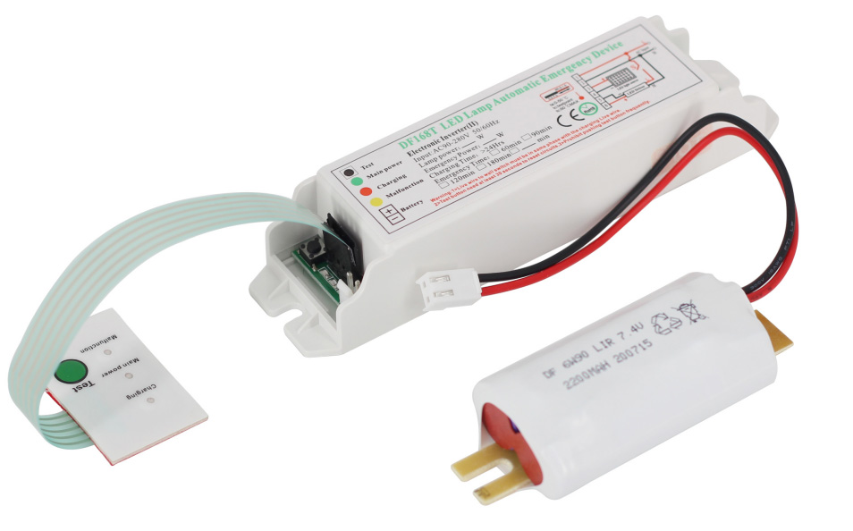 New integrated emergency led driver power supply automatic power reduction emergency device with customized