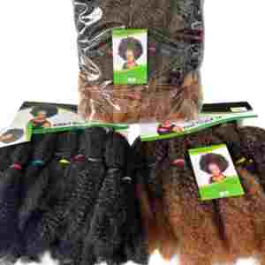 Extensions de cheveux afro synthétiques en vrac de 14 pouces, tissage simple, torsades crépues, qualité supérieure, mèches pour tresses au crochet - Product Image 4