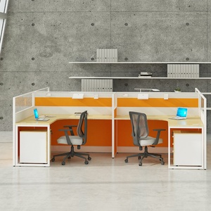 Postes de travail modernes pour personnel de bureau commercial avec cloisons et panneaux en bois, adaptés aux applications extérieures en milieu hospitalier - Product Image 4