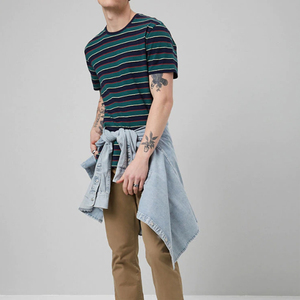 2019 Mens Clothing Summer Striped Printing Custom <span class=keywords><strong>T</strong></span> Shirts for Men - Product Image 1