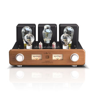 เครื่องขยายเสียงหลอดสุญญากาศสเตอริโอสำหรับบ้าน 12 วัตต์ รุ่นอัพเกรด พร้อมหลอด 300B ต่อสายด้วยมือ ตัวเครื่องอะลูมิเนียมสีดำ ใช้ไฟ 220 โวลต์ เสียงสมบูรณ์แบบ - Product Image 2