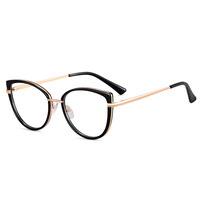 MS 81105 nueva moda mujer ojo de gato TR90 + MARCO DE Metal óptico Anti-azul luz gafas diseño colorido fabricante óptico