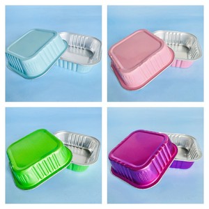 Moules à cupcakes en aluminium de 100 ml, ramequins jetables, mini-moules à <span class=keywords><strong>muffins</strong></span>, fournitures de boulangerie, bols carrés, contenants à dessert - Product Image 2