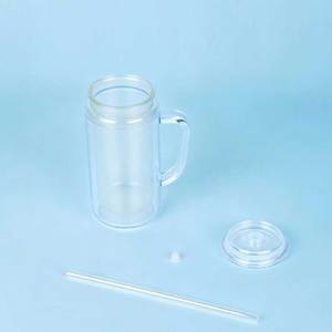 16oz snow globe tumbler with handle glow in the dark tumbler for night use snowglobe tumbler clear pre drilled quantity is 40 pc - Product Image 4