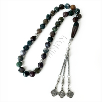 Agate Indienne Naturelle 10mm 33 45 51pcs Perles Avec Ruban Accessoires Perles De Prière Islamique Tasbih Islamique Misbaha Chapelet