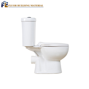 Inodoro de cerámica de dos piezas con sifón en P y descarga por arrastre para baño, venta al por mayor de fábrica - Product Image 2