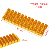 Radiateur de dissipation thermique TZT, dissipateur thermique M.2, coussinets thermiques pour SSD M.2 NGFF 2280 PCI-E NVME
