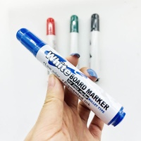 Marqueur effaçable à sec pour tableau blanc, pointe fine, 3,1 g, couleurs noir, rouge, vert, bleu, avec option de logo personnalisé, vente en gros