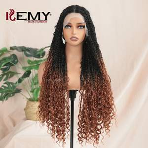 Parrucca di pizzo integrale sintetica intrecciata resistente al calore per capelli KEMY - Product Image 4