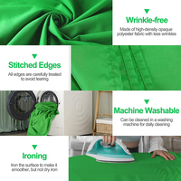 Kit de fond de scène pliable 3x3m en mousseline verte avec trépied en T réglable en hauteur pour photographie en studio