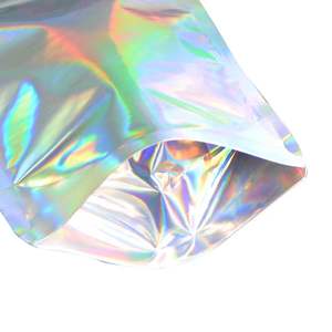 Bolsa holográfica de Mylar de pie con holograma troquelado impreso con logotipo personalizado, bolsa de plástico Doypack láser a prueba de olores - Product Image 2