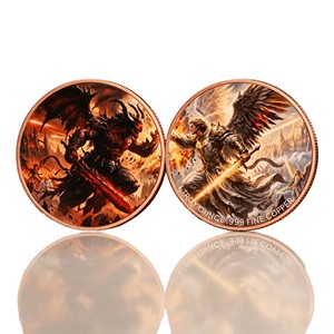 Moneda Conmemorativa Coleccionable de Cobre Fino .999 de 1oz, con Relieve 3D de Dragón, Impresión UV a Color, Tema Animal, Regalo 2026 - Product Image 1