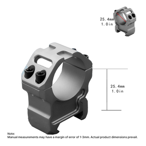 Anneaux de montage en aluminium BANGBANG pour tube de 1 pouce, hauteur centrale de 1,0 pouce avec vis double rangée (gris) - Product Image 3