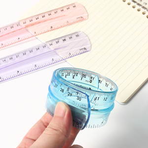 Aangepaste 30Cm Flexibele Heldere Zachte Pvc Duurzame Plastic Liniaal Schattige Kawaii Schoolbenodigdheden - Product Image 5
