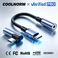 Adaptateur audio USB C 3,5 mm en alliage d'aluminium, prise casque Type C, DAC stéréo, micro HiFi, dongle à angle droit, compatible avec les ordinateurs portables, LED