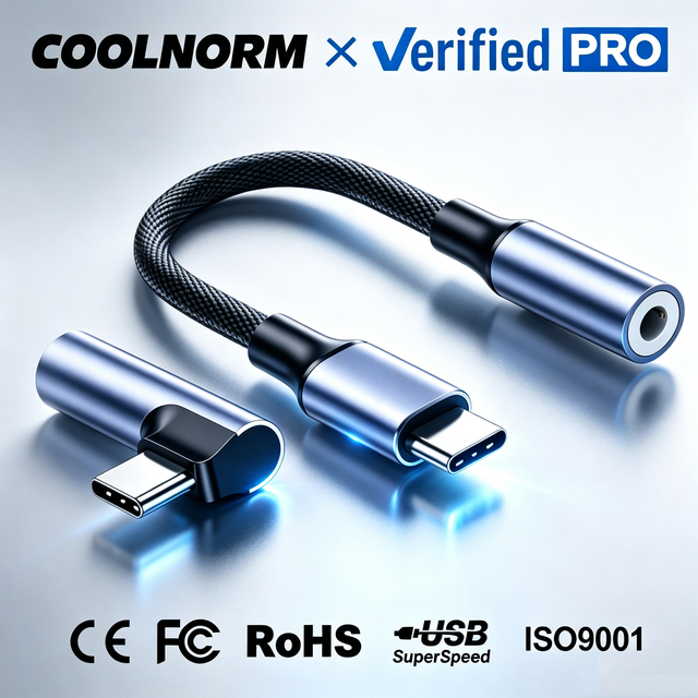 USB C 3.5mm Audio Adapter Aluminum Alloy Type C Aux Headphone Jack DAC Stereo Mic HiFi Right Angle Dongle Laptop LED Compatible