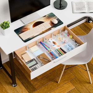 Organiseur de tiroir extensible à 8 compartiments, prix bas, réglable, séparateurs en plastique transparent, moderne, écologique, multifonctionnel - Product Image 2