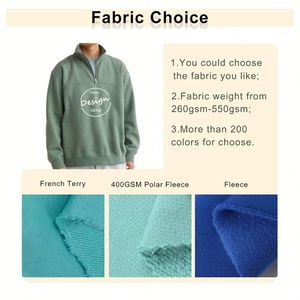 Sweat à capuche en molleton pour homme grande taille, coupe classique, coupe-vent, écologique, avec col montant personnalisé, impression sérigraphique et appliqué - Product Image 2