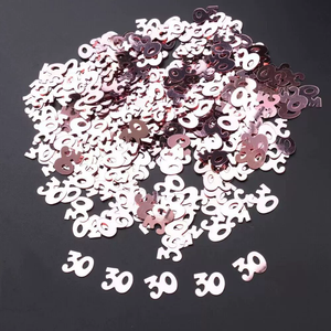 Anniversario di matrimonio e trentesimo compleanno decorazioni da tavolo <span class=keywords><strong>Confetti</strong></span> numero lamina metallica per festa a tema anniversario - Product Image 1