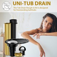 Kit de raccordement au sol pour baignoire autoportante avec certification CUPC avec adaptateur 2 pouces vers 1,5 pouce pour salle de bain Baignoire Uni-Green