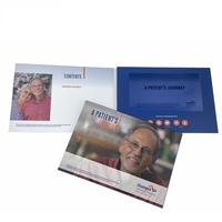 Belle conception 10.1 pouces LCD vidéo Brochure avec Usb vidéo Brochure livre en gros sur mesure vidéo carte de voeux papier