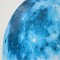 Autocollants muraux 3D lumineux en forme de lune pour enfants, décoration de chambre de bébé, chambre à coucher, salon, décoration de la maison, papier peint qui brille dans le noir, 30 cm