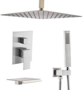 Système <span class=keywords><strong>de</strong></span> <span class=keywords><strong>douche</strong></span> moderne en nickel brossé 3 fonctions avec inverseur, ensemble <span class=keywords><strong>de</strong></span> robinetterie <span class=keywords><strong>de</strong></span> <span class=keywords><strong>douche</strong></span> à main, accessoires <span class=keywords><strong>de</strong></span> salle <span class=keywords><strong>de</strong></span> bain - Product Image 1