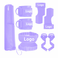 Logo personnalisé Ensemble de coussinets de protection pour haltères et squats Ceinture de musculation Sangle de cheville Accessoires d'équipement de fitness Poussées de hanche