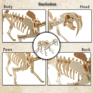 Puzzle 3D en feutre de tigre à dents de sabre pour enfants, jeu éducatif léger en non-tissé, cadeau - Product Image 3