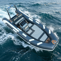 Bateaux semi-rigides CE Luxury Extra Sundeck Double Deep V 480 16 pieds à coque en aluminium, en Hypalon