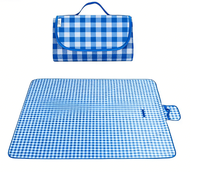 Tapis de pique-nique léger pour l'extérieur, 2x2m, carré, pour le camping et la plage