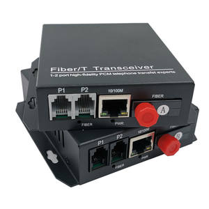 PCM 2-Channel RJ11 Ethernet Telephone Transmitter 20km Optimal Fiber Optic Media Converter Extender dengan Transceiver Optimal - Product Image 3