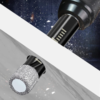 Lot de 5 forets diamantés 1/4 "5/16" 3/8 "1/2" tige ronde brasés sous vide pour granit/carrelage/céramique/pierre/verre matériaux durs
