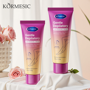 KORMESIC Crema Depilatoria Suave de 40g con Certificación Bpom, Etiqueta Privada, Aroma a Rosas, Hidratante y Calmante para Piernas, para Mujeres - Product Image 1
