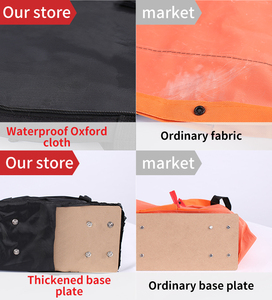 휴대용 접이식 백팩 쇼핑 경량 스트랩 슈퍼 마켓용 휠 수납 장바구니 트롤리 백 - Product Image 5