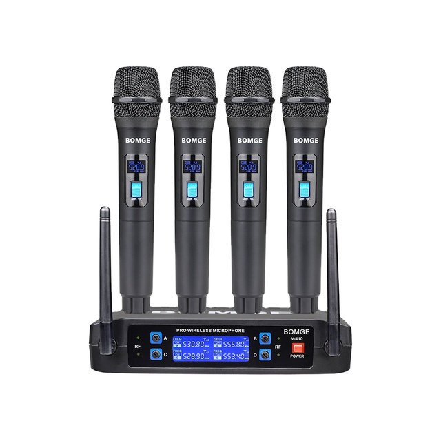 BMG-V410 4 Channel Wireless Headset Karaoke Microphone Professional for Home Speech KTV