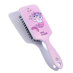 Nuevo diseño al por mayor cepillo de pelo logotipo personalizado paleta cepillo de pelo de dibujos animados lindo cepillo de pelo de plástico peine para mujer y niños - Product Image 3